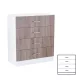 Komoda Miami s 4 ladice, 80x92 cm, jorkova hrast-bijela