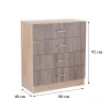 Komoda Miami s 4 ladice, 80x92 cm, jork hrast-sonoma hrast