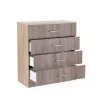 Komoda Miami s 4 ladice, 80x92 cm, jork hrast-sonoma hrast