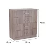 Komoda Miami s 4 ladice, 80x92 cm, hrastovo drvo