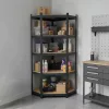 Čvrsta polica za kupaonicu, 180 x 70 x 40–40 cm, 175 kg, crna
