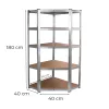 Čvrsta polica za kupaonicu, 180 x 70 x 40–40 cm, 175 kg, kromirana