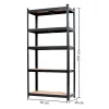 Robustna polica 180x90x40 cm, 175 kg, crna