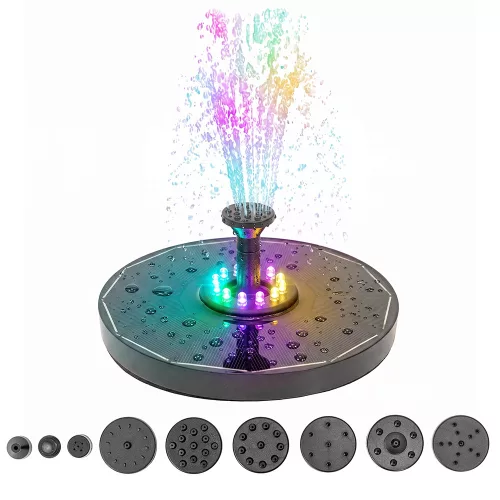 Solarna fontana s LED rasvjetom, 16 cm