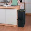 Selektivni separator za bačve s dva odjeljka, 140 l, crni