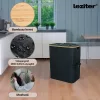 Selektivni separator za bačve s dva odjeljka, 140 l, crni