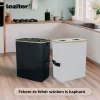 Selektivni separator za bačve s dva pretinca, 140 l, bijeli