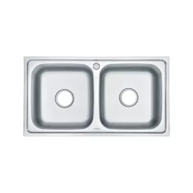   Nago dvostrani mač veličine četvrt dolara izrađen od nehrđajućeg čelika