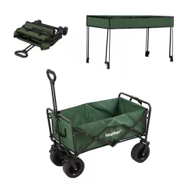   Sklopiva visokokvalitetna vrtna stolica za plažu s krovićem, zelena