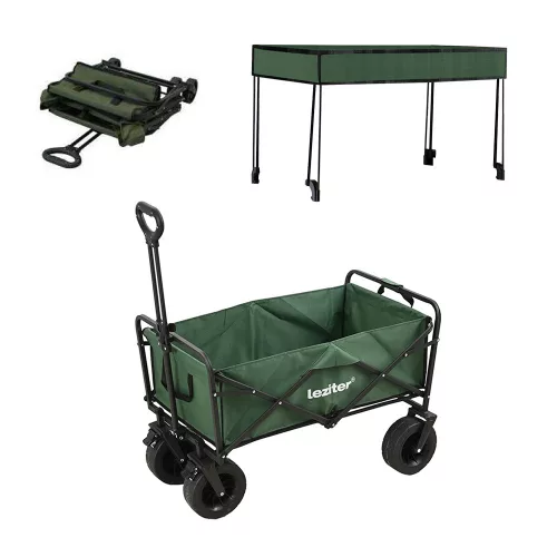 Sklopiva visokokvalitetna vrtna stolica za plažu s krovićem, zelena