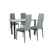 Mezza 4+1 blagovaonski set, sivo-crni