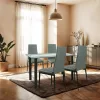 Mezza 4+1 blagovaonski set, sivo-crni