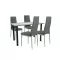 Mezza 4+1 blagovaonski set sivi-sivi