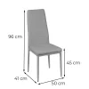 Mezza 4+1 blagovaonski set u bijeloj i crnoj boji