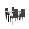 Mezza 4+1 blagovaonski set, crna i crna