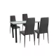 Mezza 4+1 blagovaonski set, crna i crna