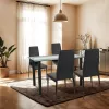 Mezza 4+1 blagovaonski set, crna i crna