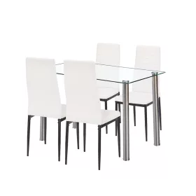 Blagovaonski set Mateo 4+1 u bijeloj i crnoj boji