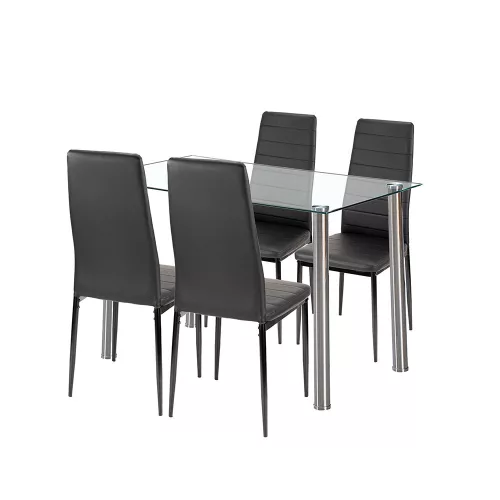 Nolen 4+1 blagovaonski set, crni