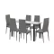Denton 6+1 blagovaonski set, sivo-crni