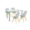 Midori 4+1 blagovaonski set, sivi