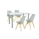 Midori 4+1 blagovaonski set, sivi