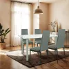 Blagovaonski set Verna 4+1, sivo-crni