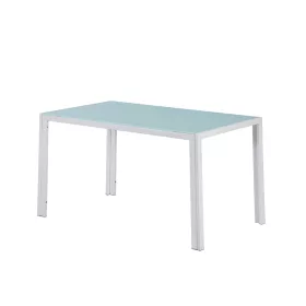 Ezra 140 cm szögletes üveg étkezőasztal