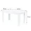 York Standard blagovaonski stol 140x80 cm bijeli