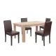 Blagovaonski set Leon 4+1 u tamnoj boji Sonoma hrast