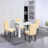 Blagovaonski set Leon 4+1 u bijeloj i bež boji