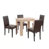 Blagovaonski set Leon 4+1 u tamnoj boji Sonoma hrast
