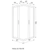 Malibu SQ 100x100 kvadratna tuš-kabineta bez tuš-tave