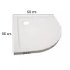 Modena Slim zakrivljena niska akrilna tuš-kada 90x90 cm