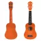 Drvena dječja gitara-ukulele, 4 najlonske žice, smeđa