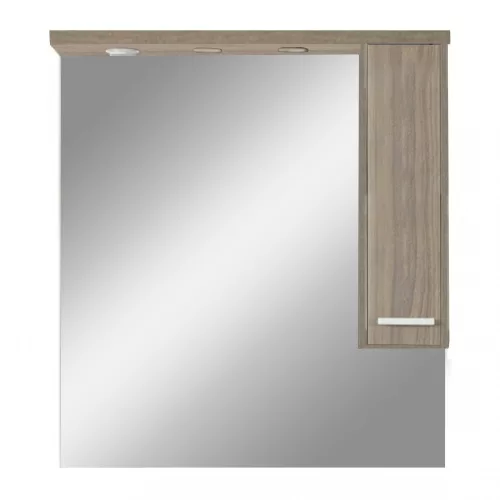Nerva 85 cm zidni ormarić sa ogledalom, hrast