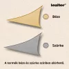 Rana sun sail, trokutasta, 3x3x3 m, bež