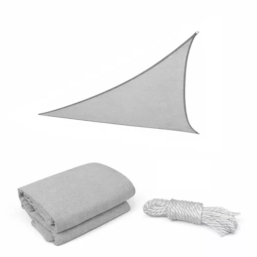 Rana sun sail, trokutasta, 3x3x3 m, siva