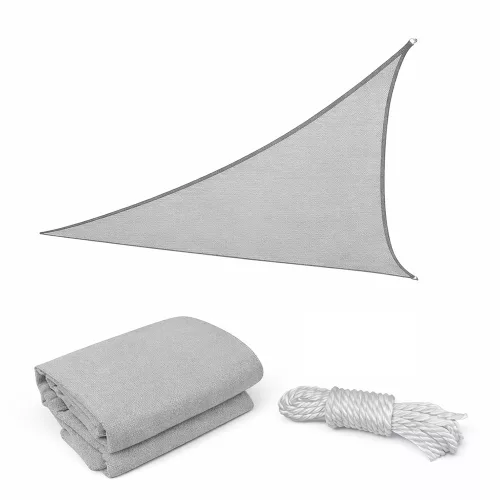 Rana sun sail, trokutasta, 4x4x4 m, siva