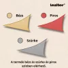 Rana sun sail, trokutasta, 4x4x4 m, siva
