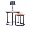 Set stolića za kavu s metalnim okvirom, 2 komada