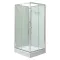 Polo White II 80x80 cm kvadratna bijela tuš-kabineta za vanjske zidove s tuš-podnicom