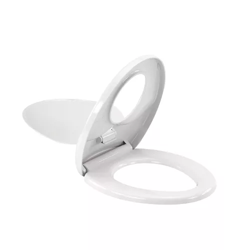 Rion 2-u-1 sjedalo za WC s adapterom, bijela plastika, meko zatvaranje