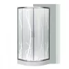 Spirit Bamboo 80x80 cm zakrivljena tuš-kabineta s tuš-podlogom