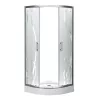 Spirit Bamboo 80x80 cm zakrivljena tuš-kabineta s tuš-podlogom