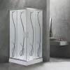 Spirit Bamboo 90x90 cm kvadratna tuš-kabineta s tuš-tanjurom