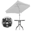 Okrugli stakleni vrtni stol s metalnim okvirom, 80 cm