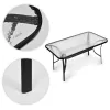 Stakleni vrtni stol s metalnim okvirom, 120x70 cm