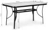 Stakleni vrtni stol s metalnim okvirom, 120x70 cm