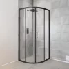 Spirit Clear 80x80 cm zakrivljena tuš-kabina bez tuš-tave, crna